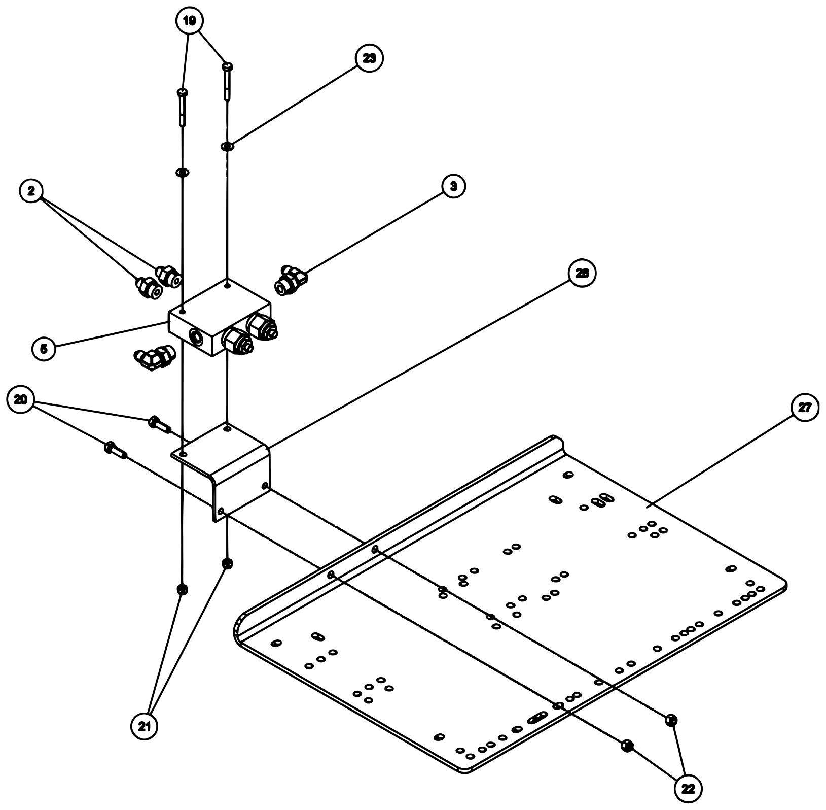 Century 9055XL / XP850 (2021 manual) 09006273, Valve Pan Assembly 9055XL XP850 diagram (view 1 of 3)