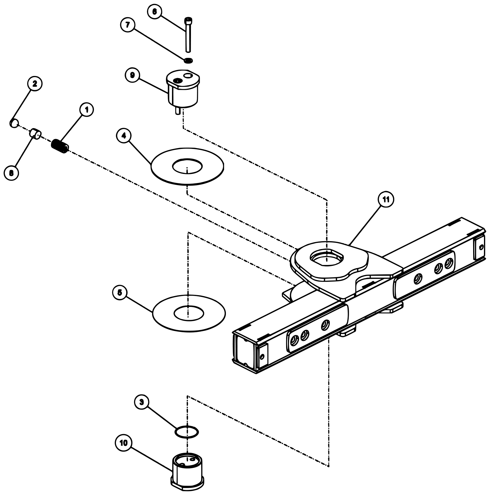 Century 9055XL / XP850 (2021 manual) 0910935, Crossbar Xhd 5X5 Assembly diagram