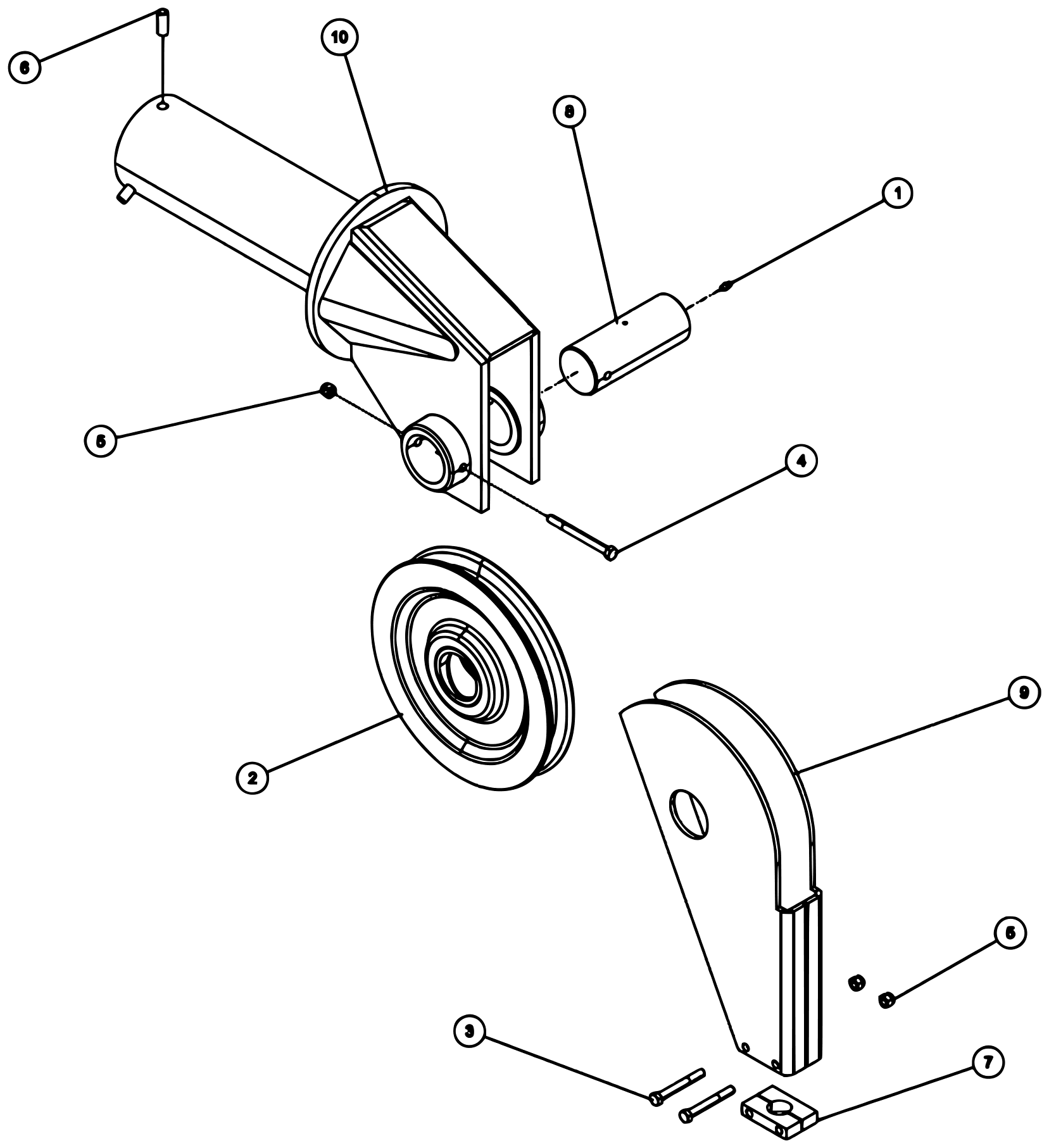 Century 9055XL / XP850 (2021 manual) 0906535, Boom Swivel Assembly diagram