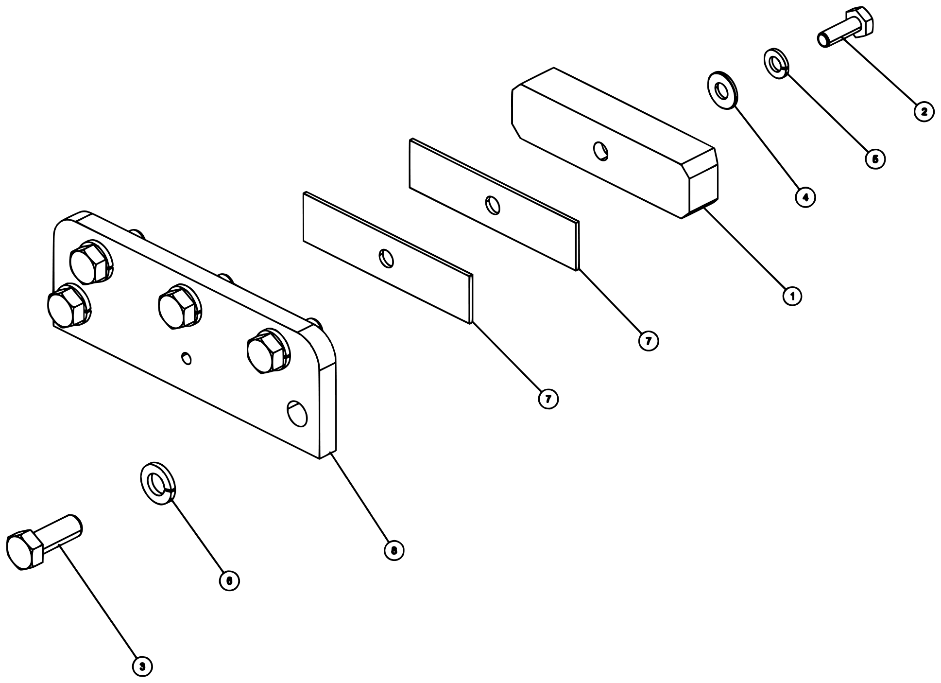 Century 9055XL / XP850 (2021 manual) 0908028, Slide Pad Assembly 9055 diagram