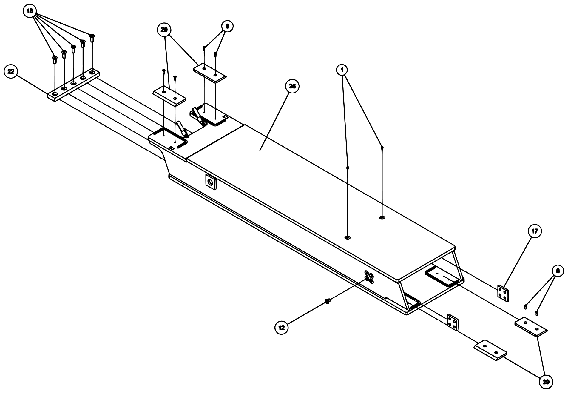Century 9055XL / XP850 (2021 manual) 0911338, Lowrider Assembly 9055 Coach diagram (view 3 of 4)