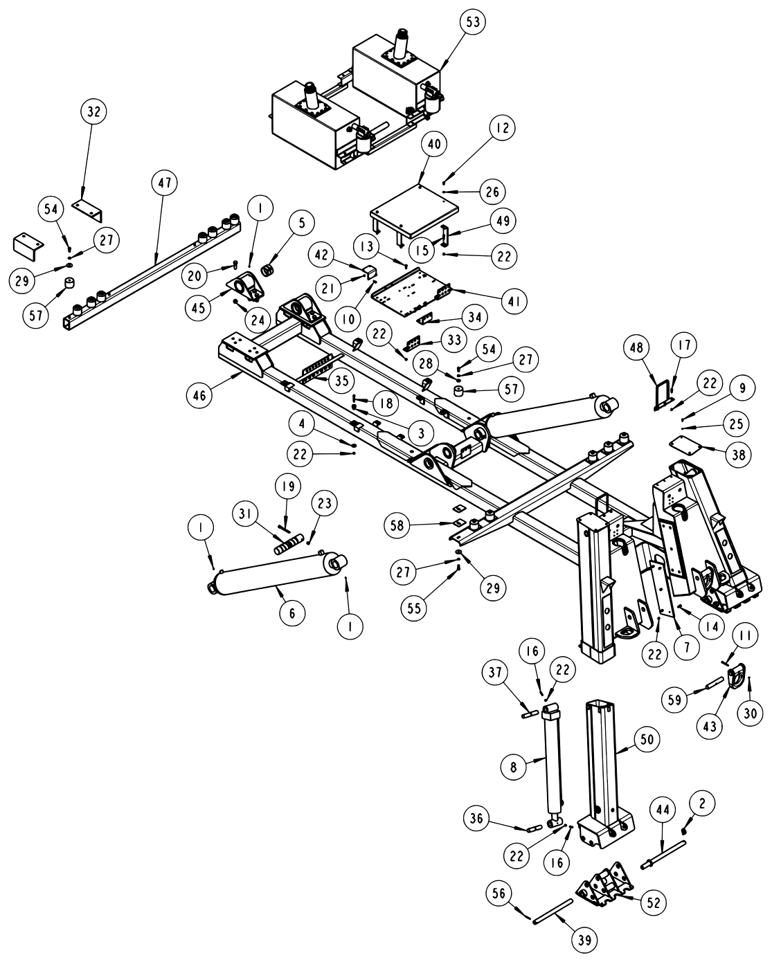 Century 9055 (2010 manual) Subframe Assembly diagram