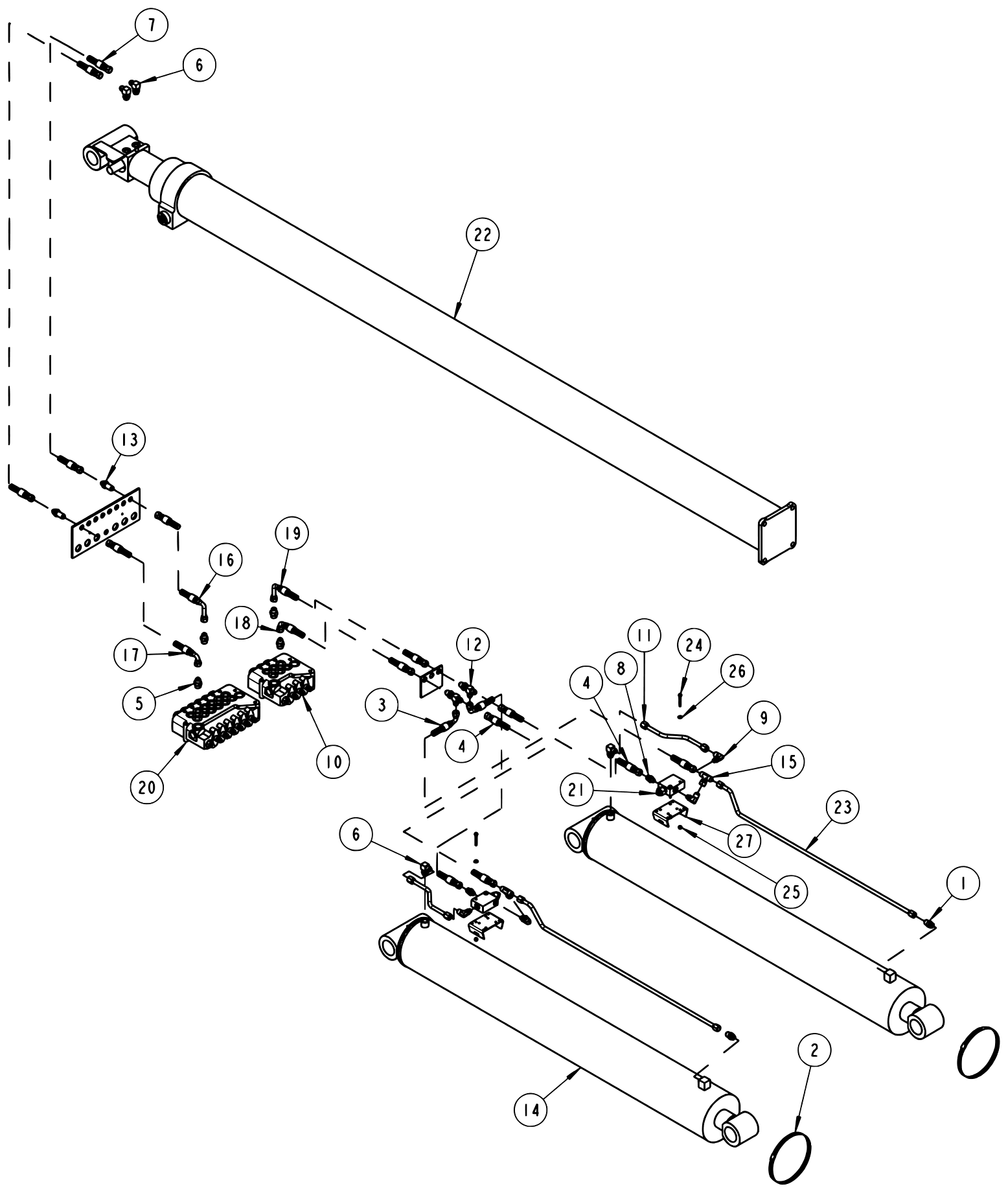 Century 9055 (2010 manual) Boom Hydraulics diagram