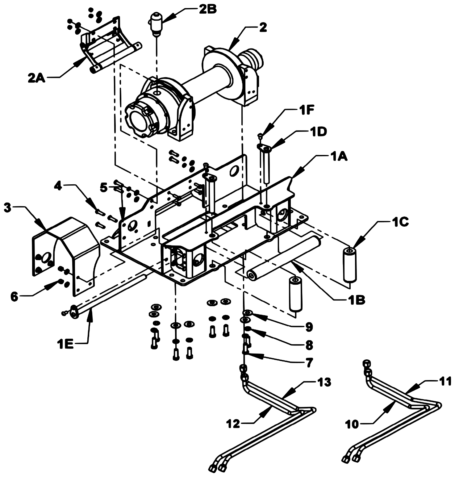 Vulcan Series 10 Gen 2 (2022 manual) 8K Comeup Winch - 0940283-0810AA diagram