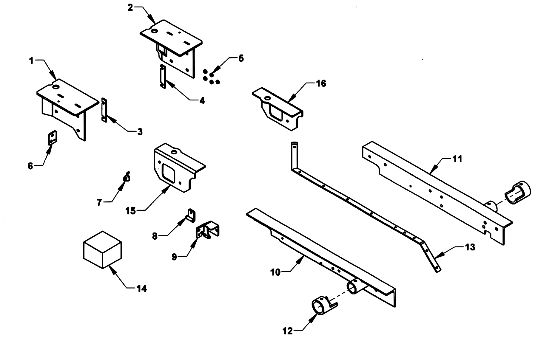 Vulcan Series 10 Gen 2 (2022 manual) 2021 Ford F600 Frame Reinforcements - Pre-Installation Kit - 09018451 diagram