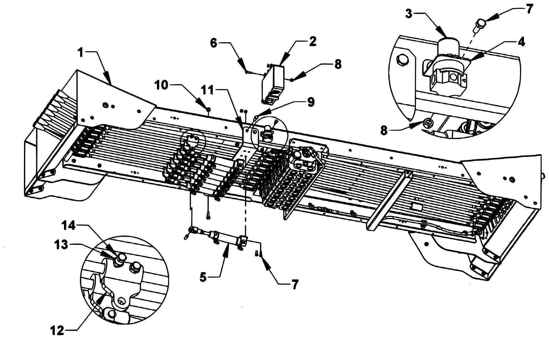Vulcan Series 12 LCG Gen 2 (2025 manual) Remote Air Cylinders 9-Spool diagram