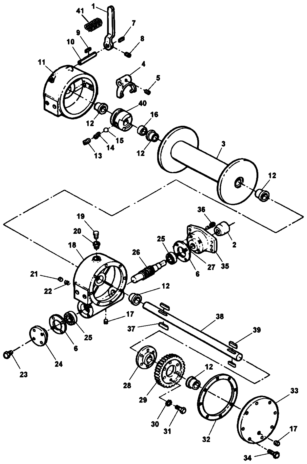Vulcan Series 12 LCG Gen 2 (2025 manual) Ramsey 234 Hydraulic Winch diagram