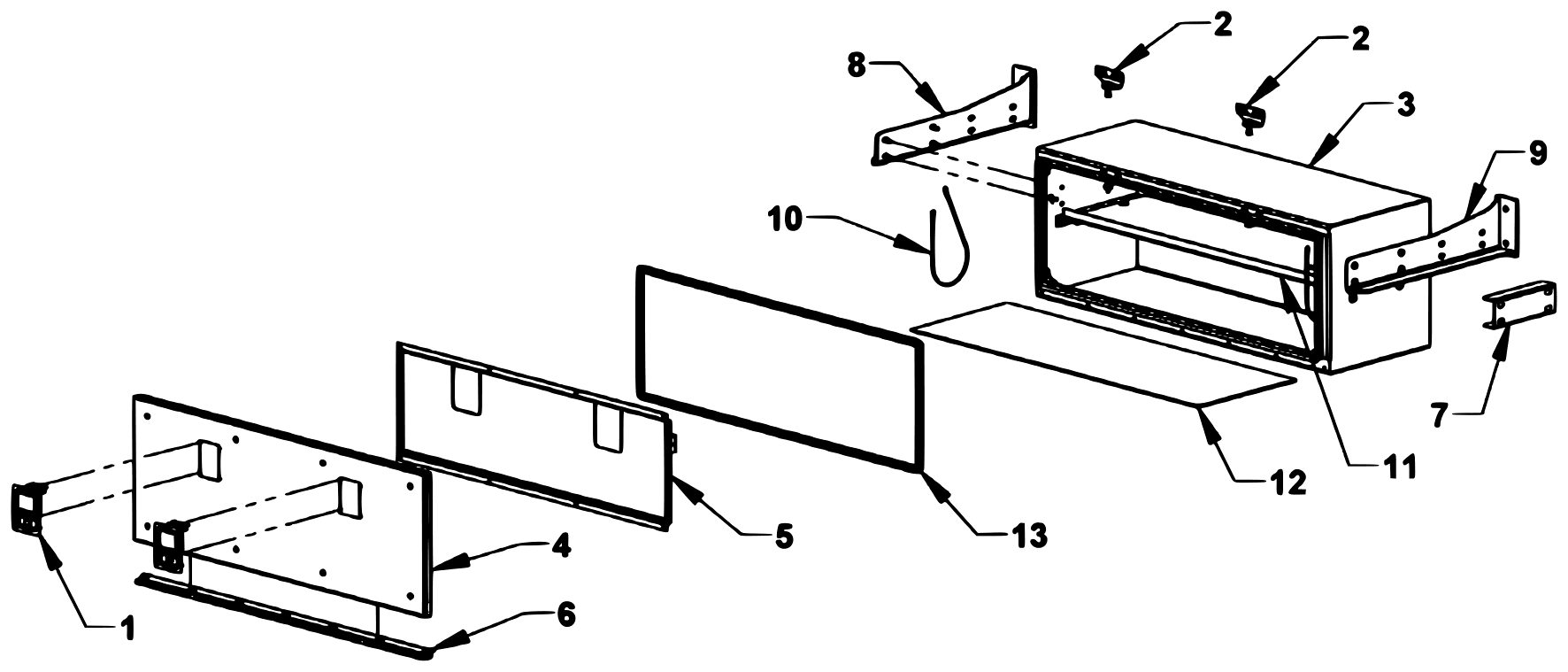 Vulcan Series 12 LCG Gen 2 (2025 manual) 49" Aluminum Toolbox - 378000 diagram