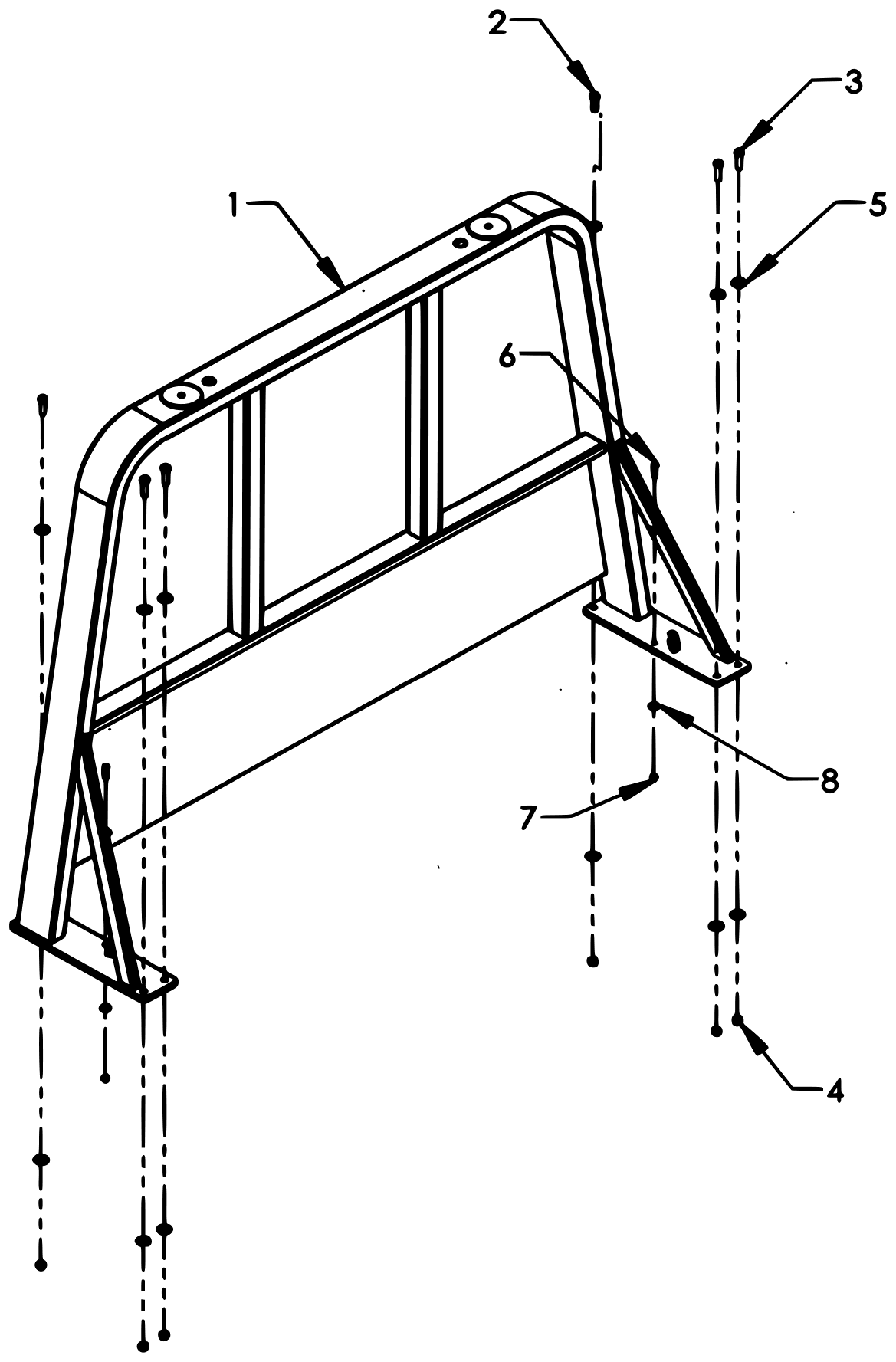 Chevron Series 12 Gen 2 LCG (2025 manual) Bed Mounted Cab Protector diagram