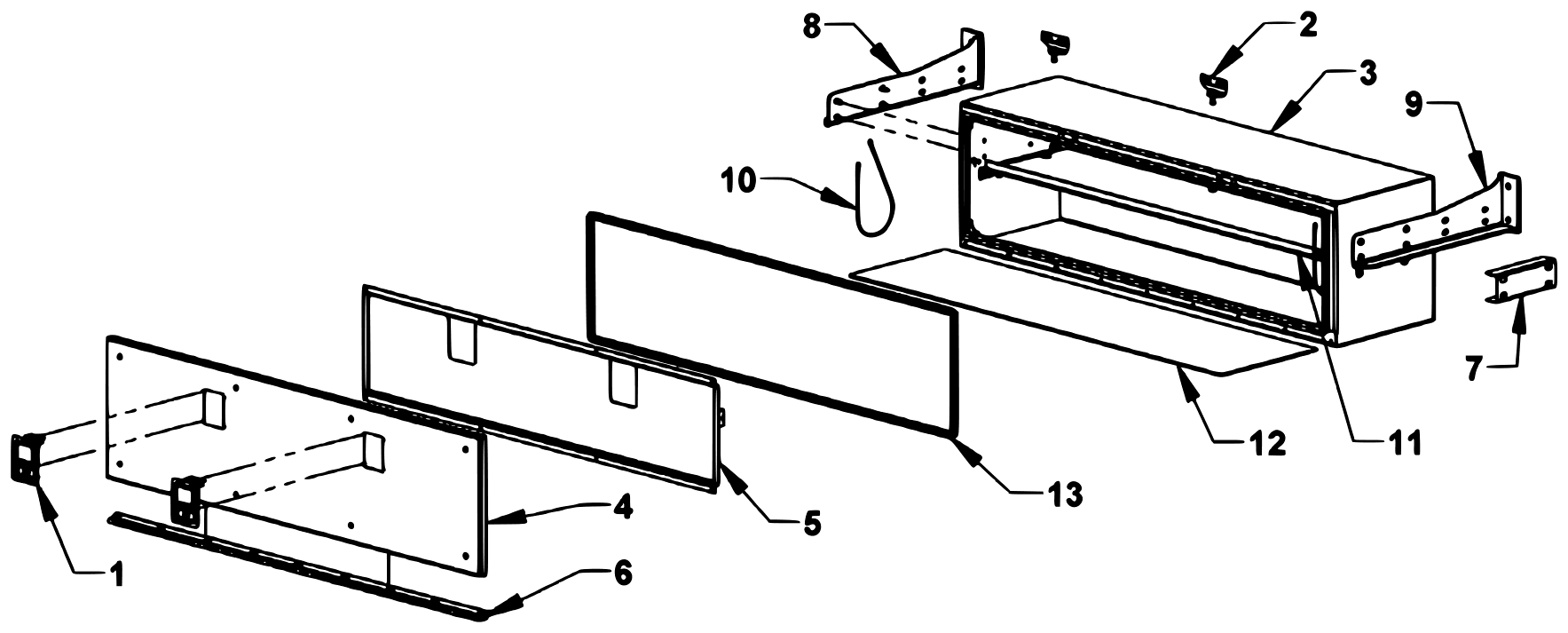 Chevron Series 16 LCG Gen 2 (2025 manual) 65" Aluminum Toolbox - 379000 diagram