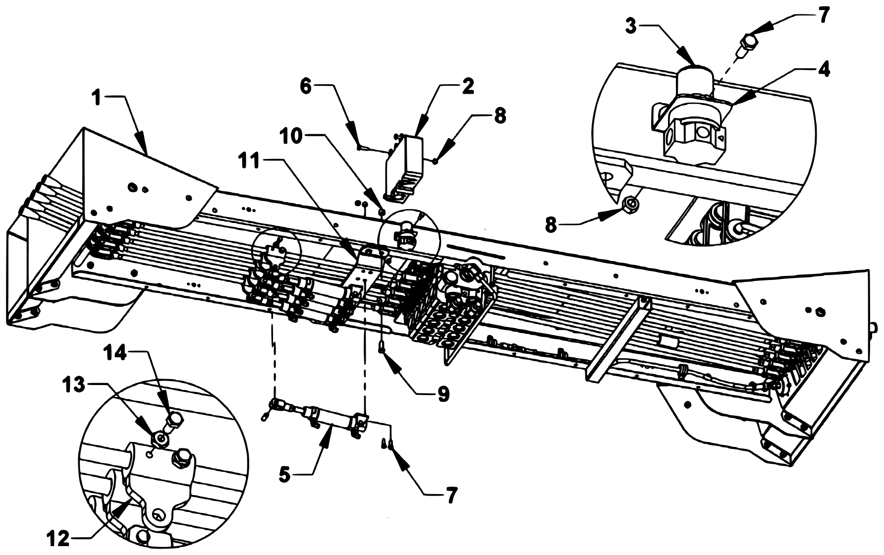 Vulcan Series 16 LCG Gen 2 (2025 manual) Remote Air Cylinders 6-Spool diagram