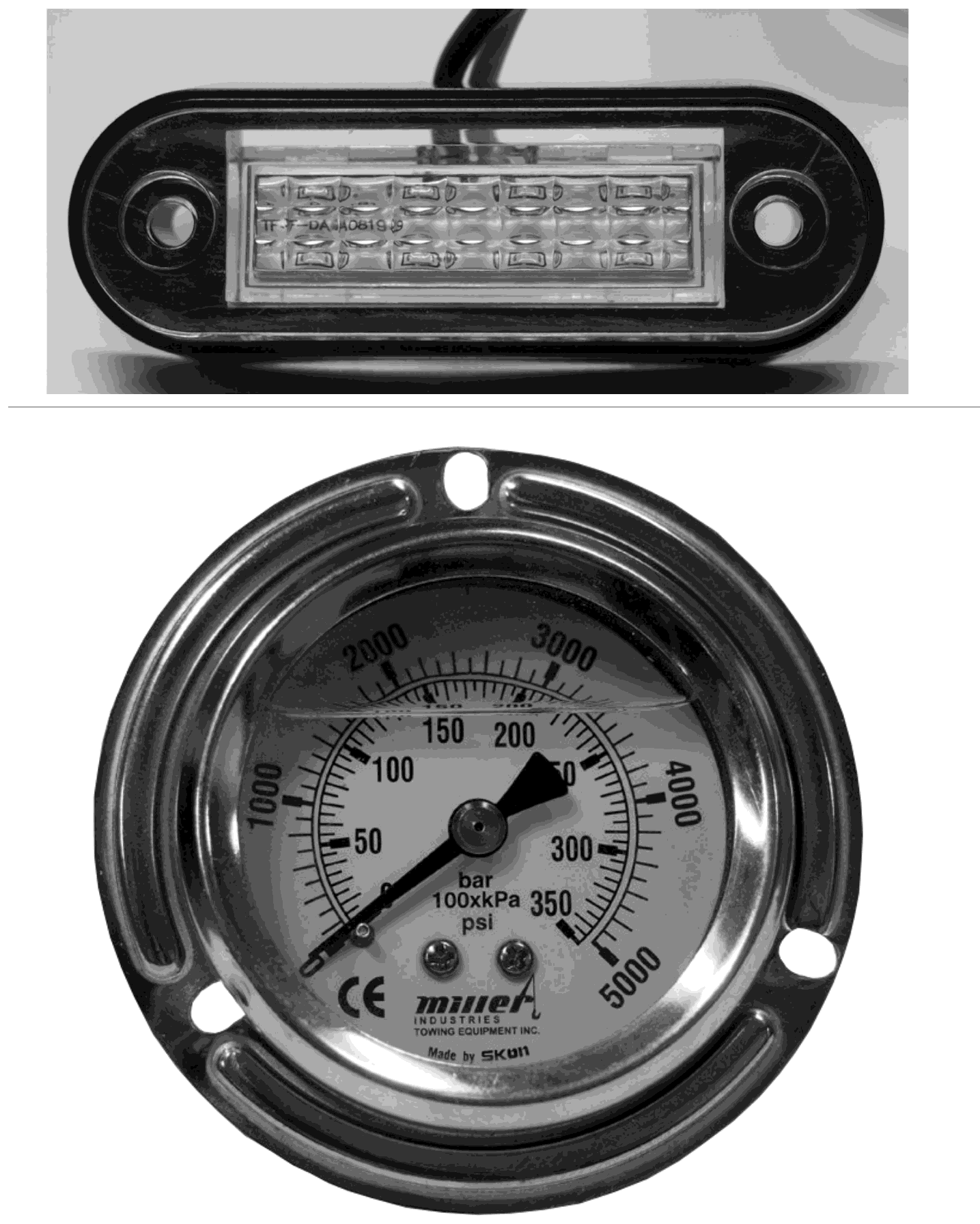 Vulcan Series 16 LCG Gen 2 (2025 manual) Light Kit & Pressure Gauge diagram