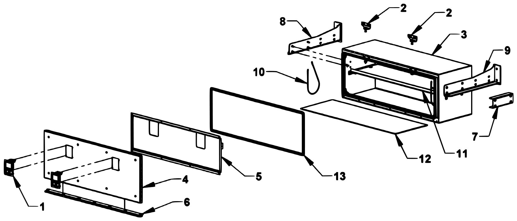 Vulcan Series 16 LCG Gen 2 (2025 manual) 49" Aluminum Toolbox - 378000 diagram