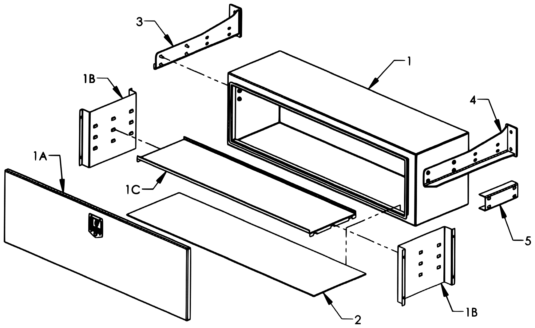 Vulcan Series 16 LCG Gen 2 (2025 manual) 60" Steel Toolbox LCG - 174016023 diagram