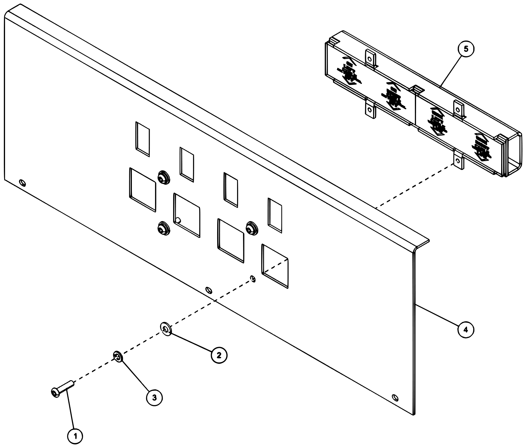 Century 7035 Standard Jack Leg (2026 manual) RH Upper Illuminated Legend Assembly (0908816) diagram