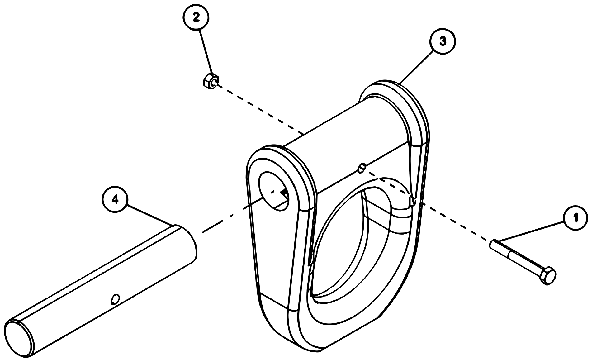 Century 7035 Standard Jack Leg (2026 manual) Kit - D-Ring Boom (0908430) diagram