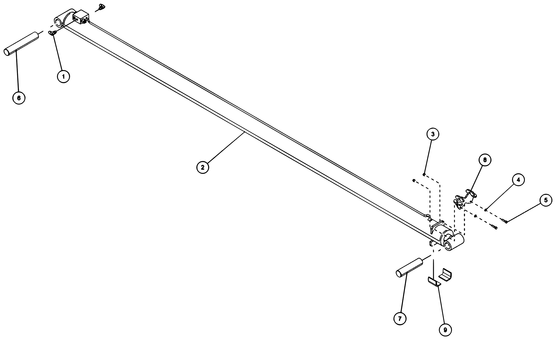 Century 7035 Standard Jack Leg (2026 manual) Kit - Extend Cylinder 7035 (0906490) diagram