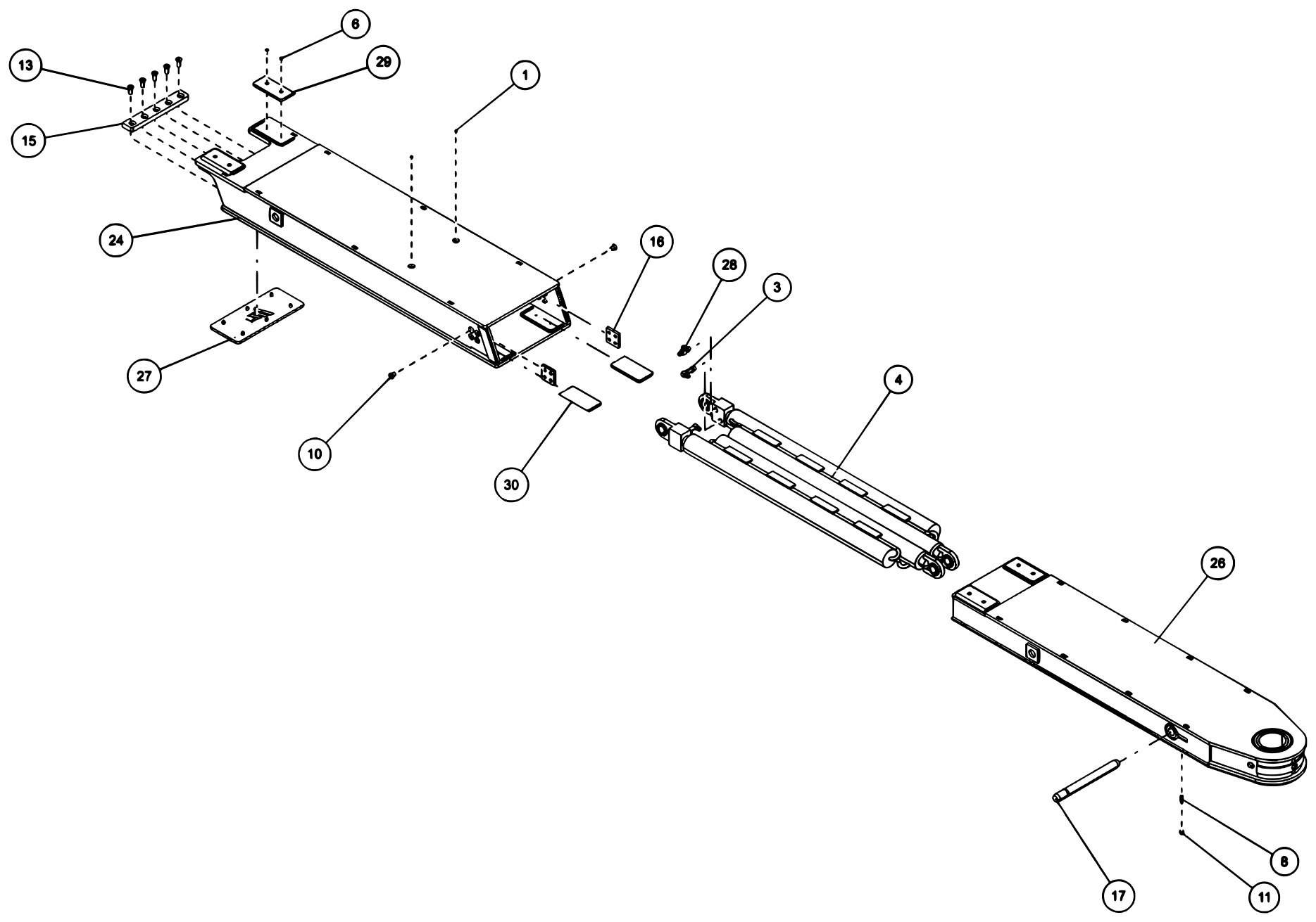 Century 7035 Standard Jack Leg (2026 manual) Coach Lowrider Assembly (0911408) diagram (view 2 of 3)