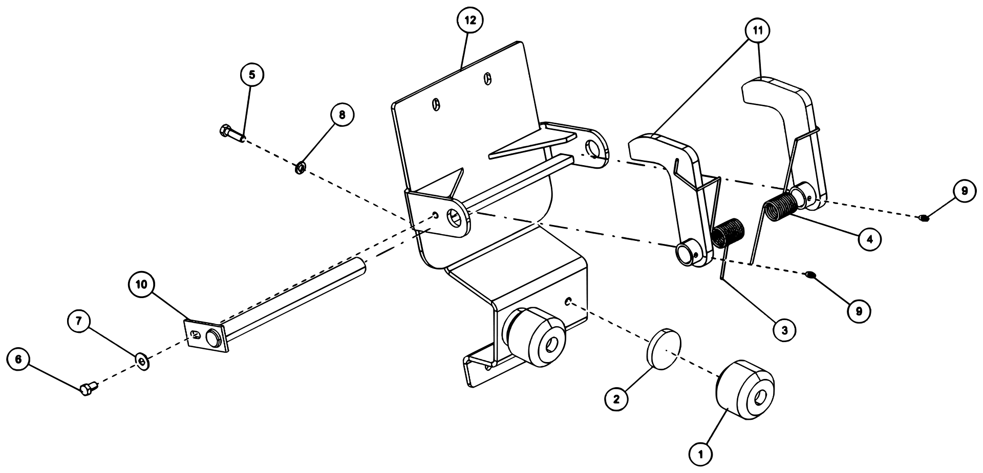 Century 7035 Standard Jack Leg (2026 manual) Hook Retainer Assembly (0911607) diagram