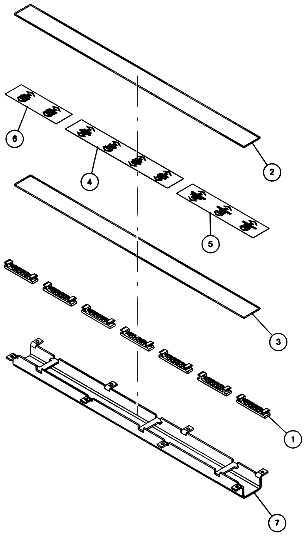 Century 7035 Standard Jack Leg (2026 manual) Illuminated Legend Assembly - 24.75" (0908784) diagram