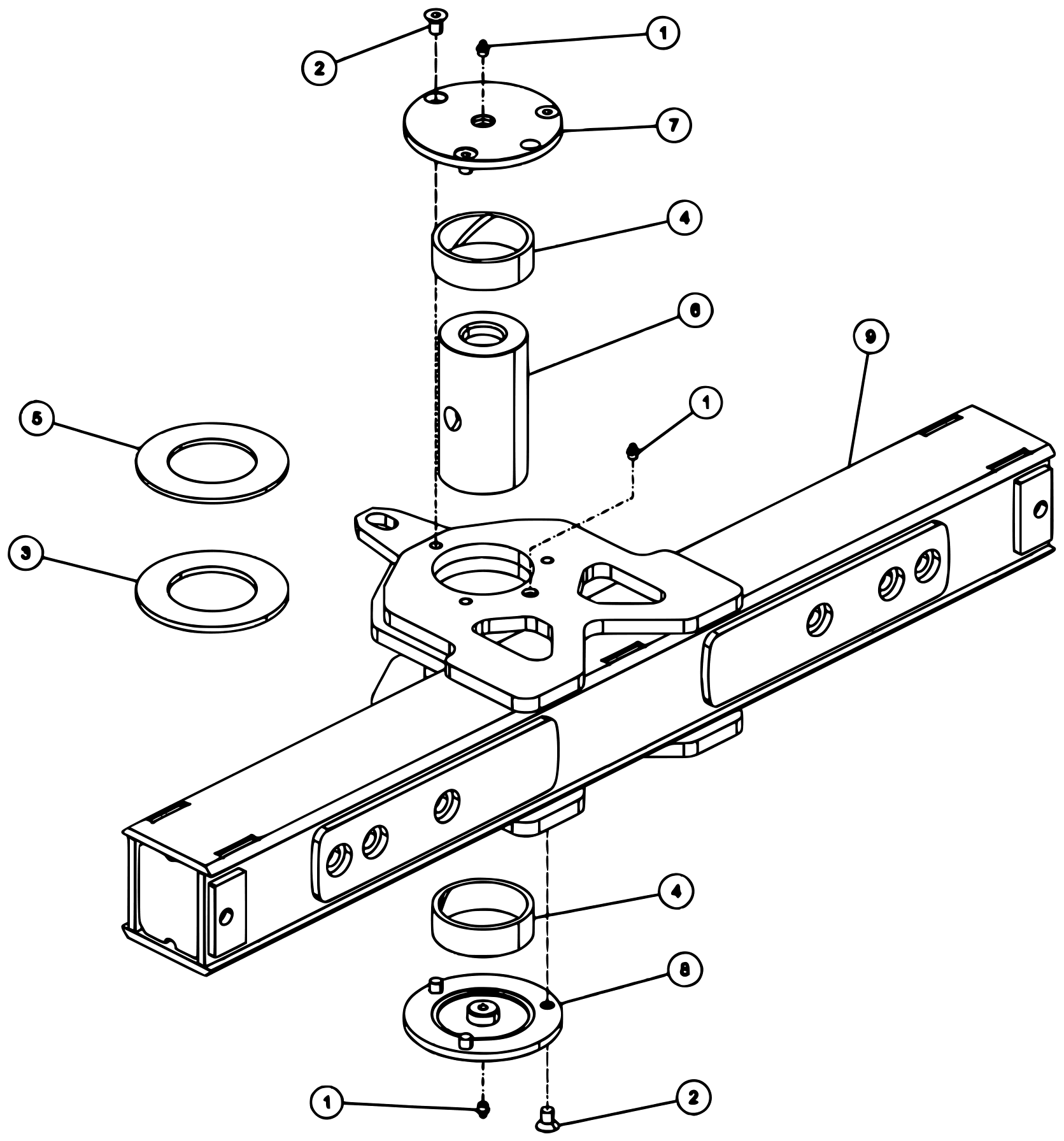 Vulcan V-70 2-Winch (2023 manual) 948570000, 5X5 Lift Bar Assembly 948 Xhd diagram