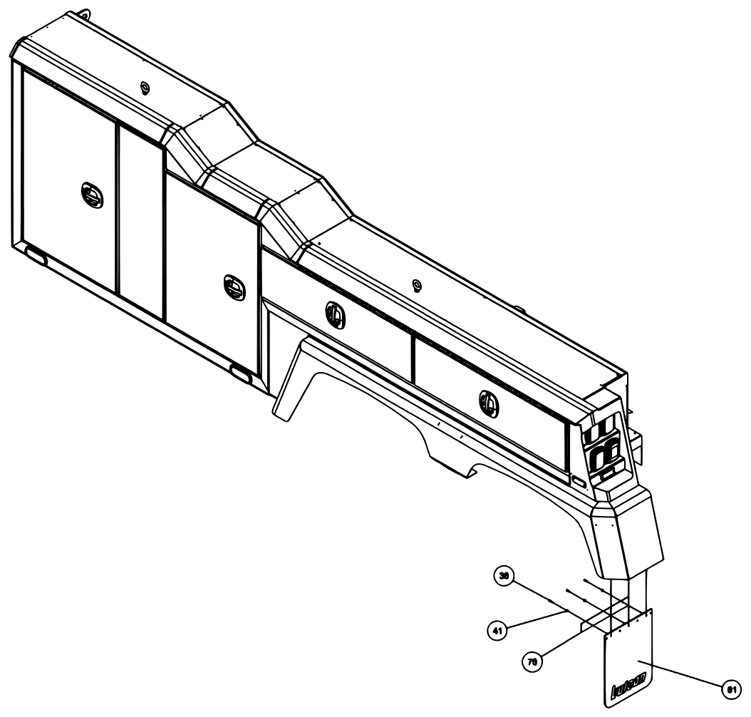 Vulcan V-70 2-Winch (2023 manual) 09008488, Bua V70 2-Winch Std Jack Leg diagram (view 12 of 18)