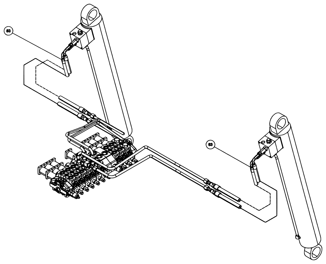 Vulcan V-70 2-Winch (2023 manual) 09008488, Bua V70 2-Winch Std Jack Leg diagram (view 14 of 18)