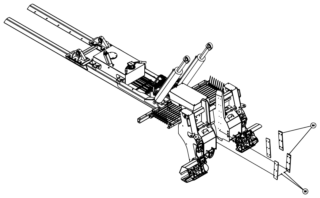 Vulcan V-70 2-Winch (2023 manual) 09008489, Bua V70 2-Winch Jack Leg Flipper Feet diagram (view 2 of 18)