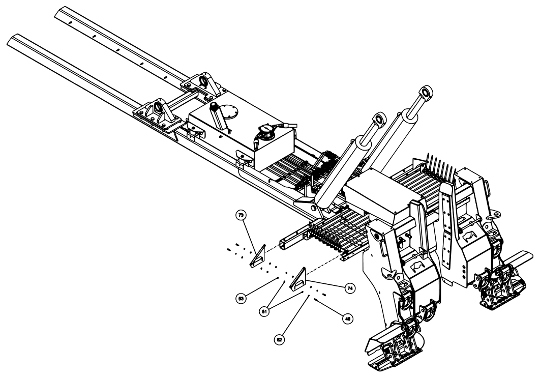 Vulcan V-70 2-Winch (2023 manual) 09008489, Bua V70 2-Winch Jack Leg Flipper Feet diagram (view 4 of 18)