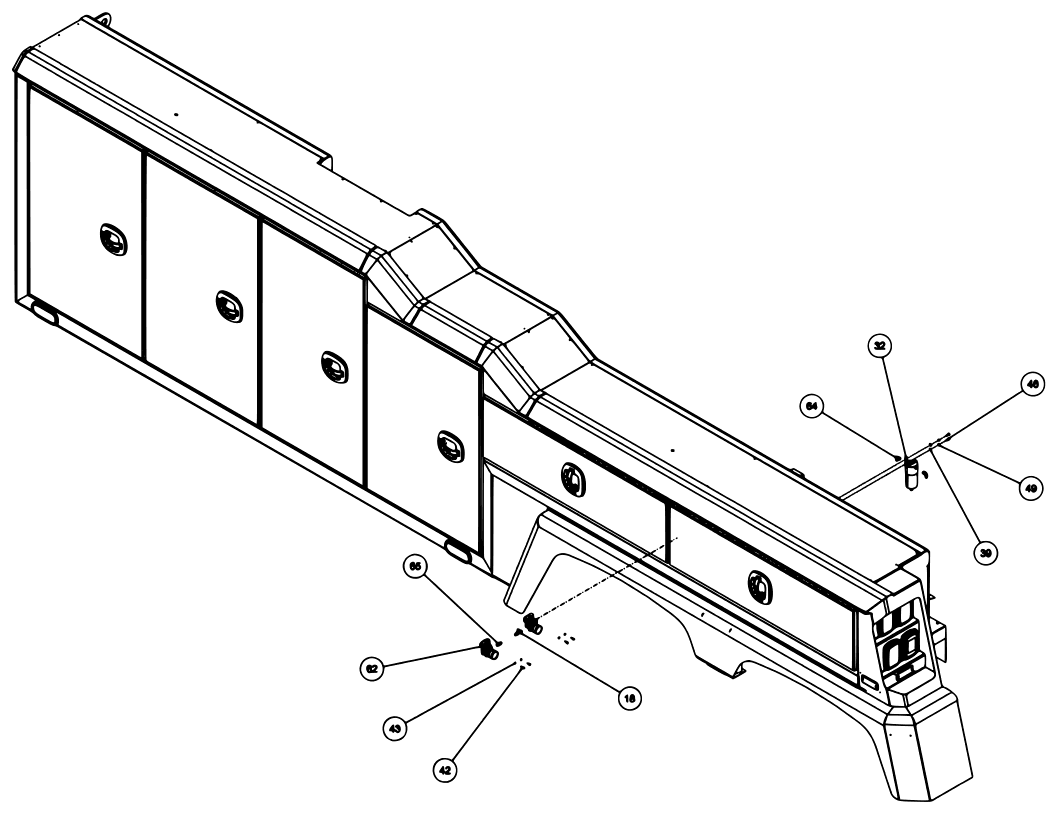 Vulcan V-70 2-Winch (2023 manual) 09008489, Bua V70 2-Winch Jack Leg Flipper Feet diagram (view 11 of 18)