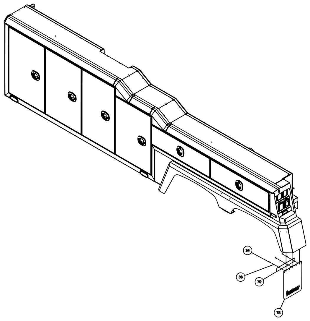 Vulcan V-70 2-Winch (2023 manual) 09008489, Bua V70 2-Winch Jack Leg Flipper Feet diagram (view 12 of 18)