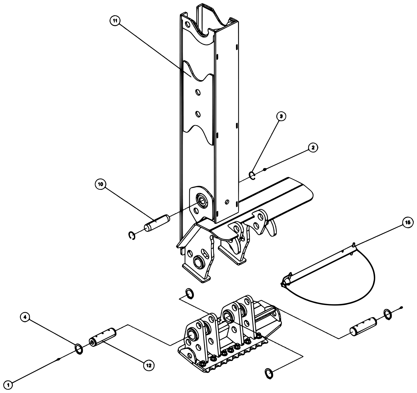 Vulcan V-70 2-Winch (2023 manual) 0910974, RH Jack Leg Assy - Flipper Feet diagram (view 2 of 3)