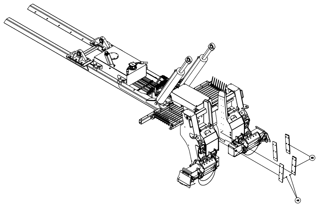 Vulcan V-70 2-Winch (2023 manual) 09008490, Bua V70 2-Winch Rear Outrigger diagram (view 2 of 23)