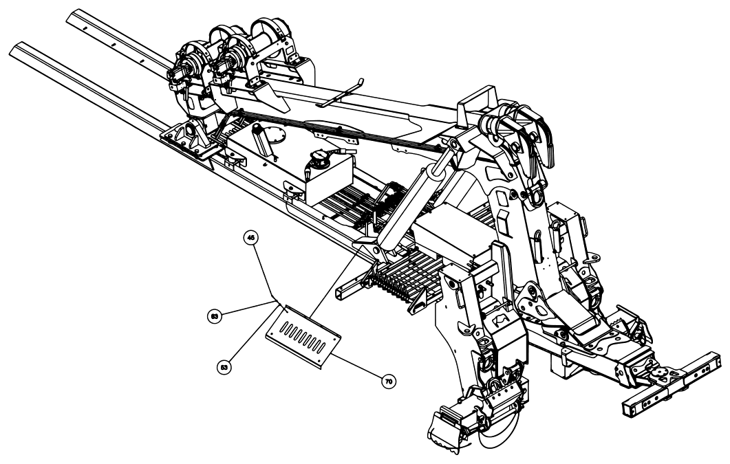Vulcan V-70 2-Winch (2023 manual) 09008490, Bua V70 2-Winch Rear Outrigger diagram (view 6 of 23)