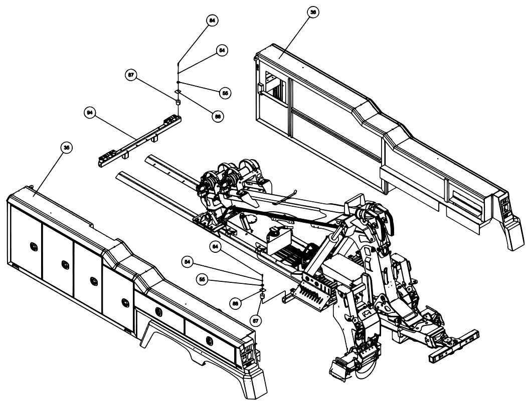 Vulcan V-70 2-Winch (2023 manual) 09008490, Bua V70 2-Winch Rear Outrigger diagram (view 10 of 23)