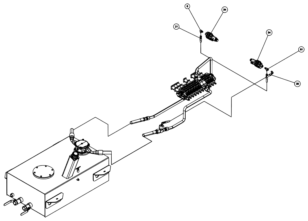 Vulcan V-70 2-Winch (2023 manual) 09008490, Bua V70 2-Winch Rear Outrigger diagram (view 15 of 23)