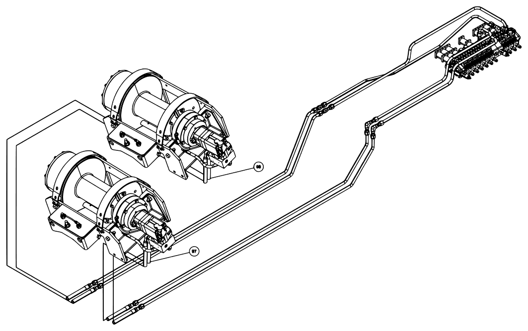 Vulcan V-70 2-Winch (2023 manual) 09008490, Bua V70 2-Winch Rear Outrigger diagram (view 20 of 23)