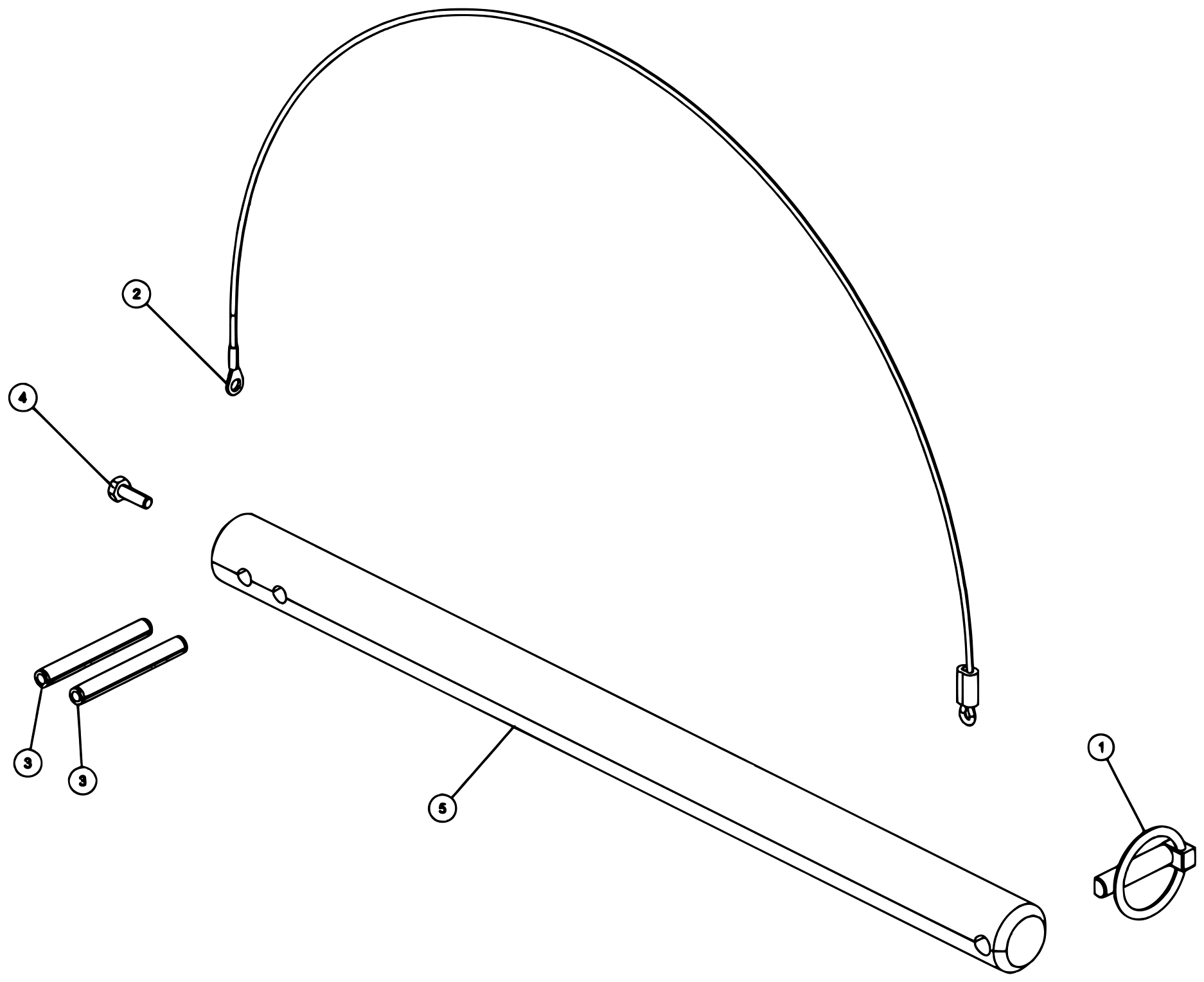 Vulcan V-70 2-Winch (2023 manual) 0911124, Pin Assembly - Spade Pivot diagram