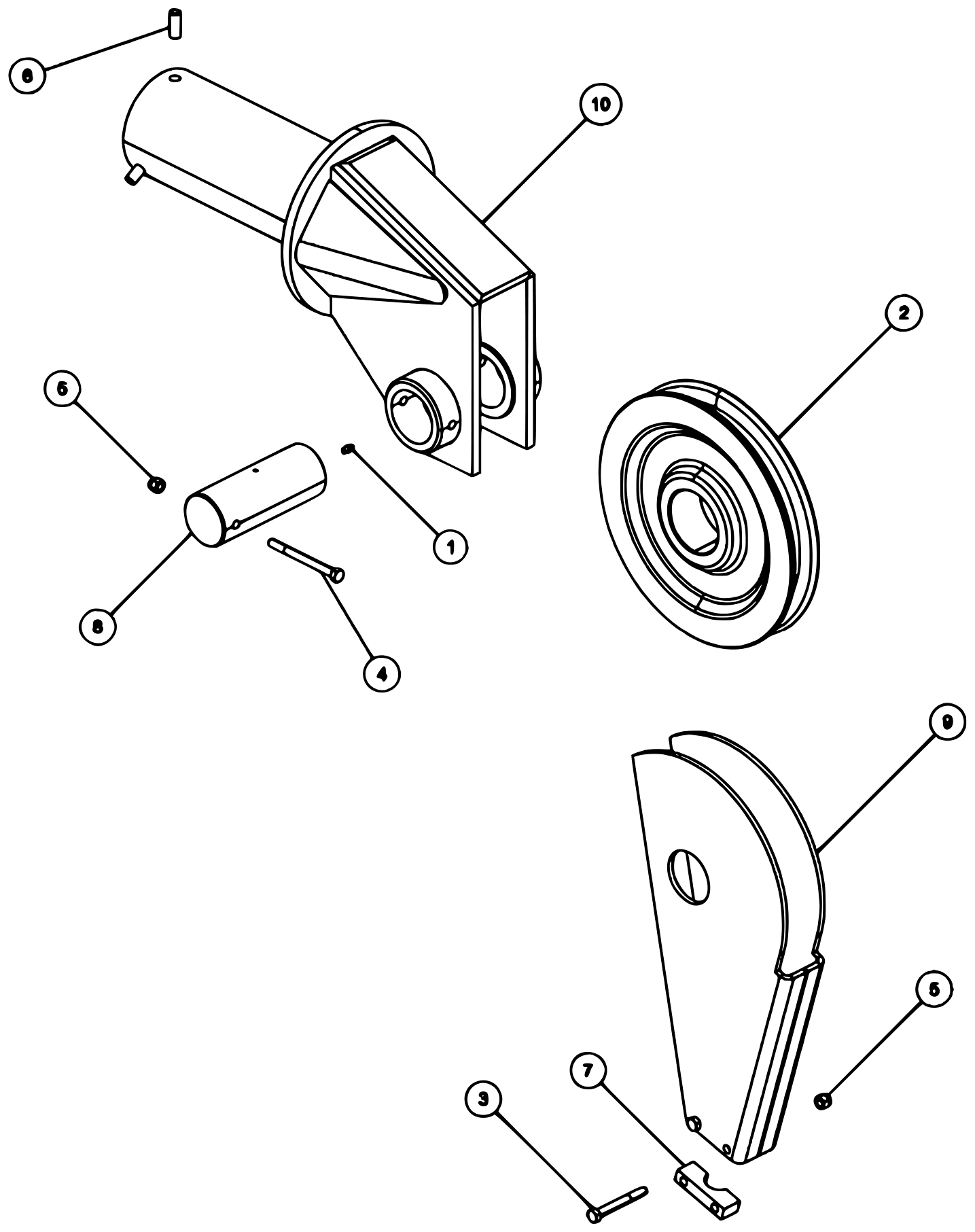 Vulcan V-70 2-Winch (2023 manual) 0908424, Swivel-Boom Assembly diagram