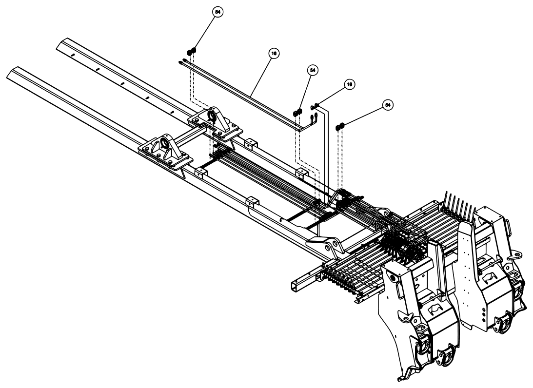 Vulcan V-70 2-Winch (2023 manual) 0912015, Subframe Assembly V70-100 Std Winch diagram (view 10 of 17)