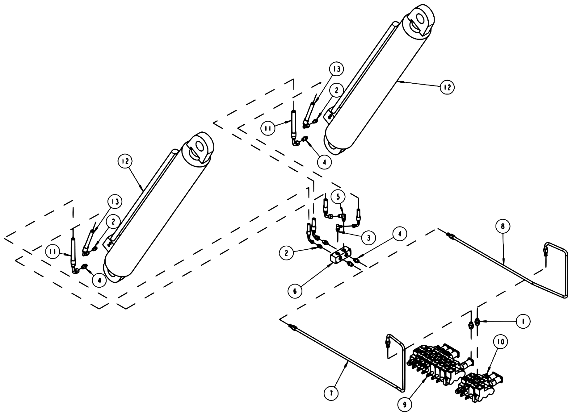Vulcan V-100 (2013 manual) Boom Lift Hydraulics diagram