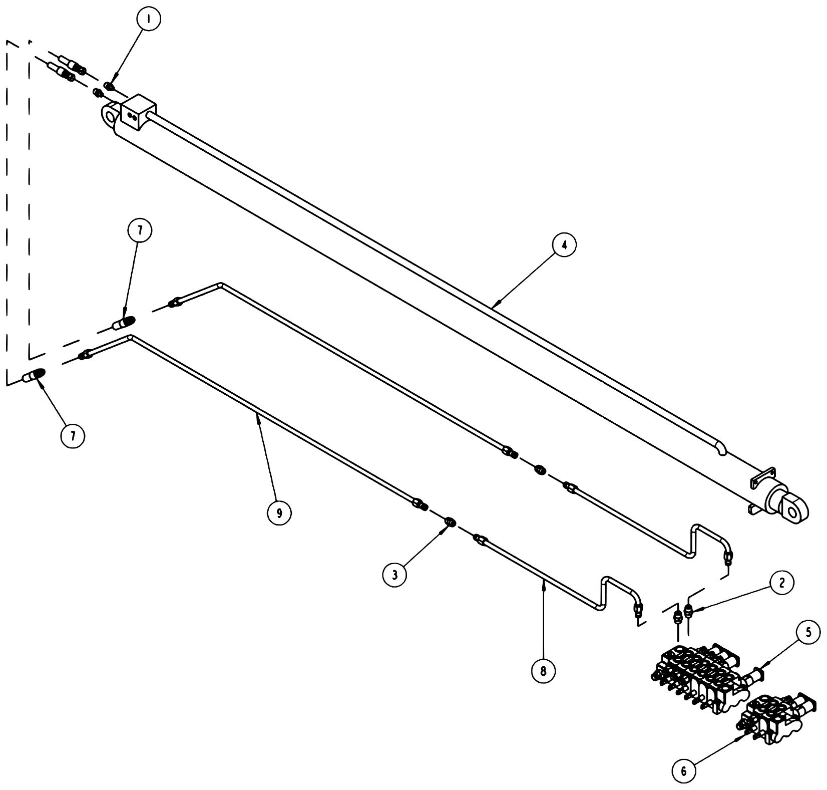 Vulcan V-100 (2013 manual) 2-Stage Boom Extend Hydraulics diagram
