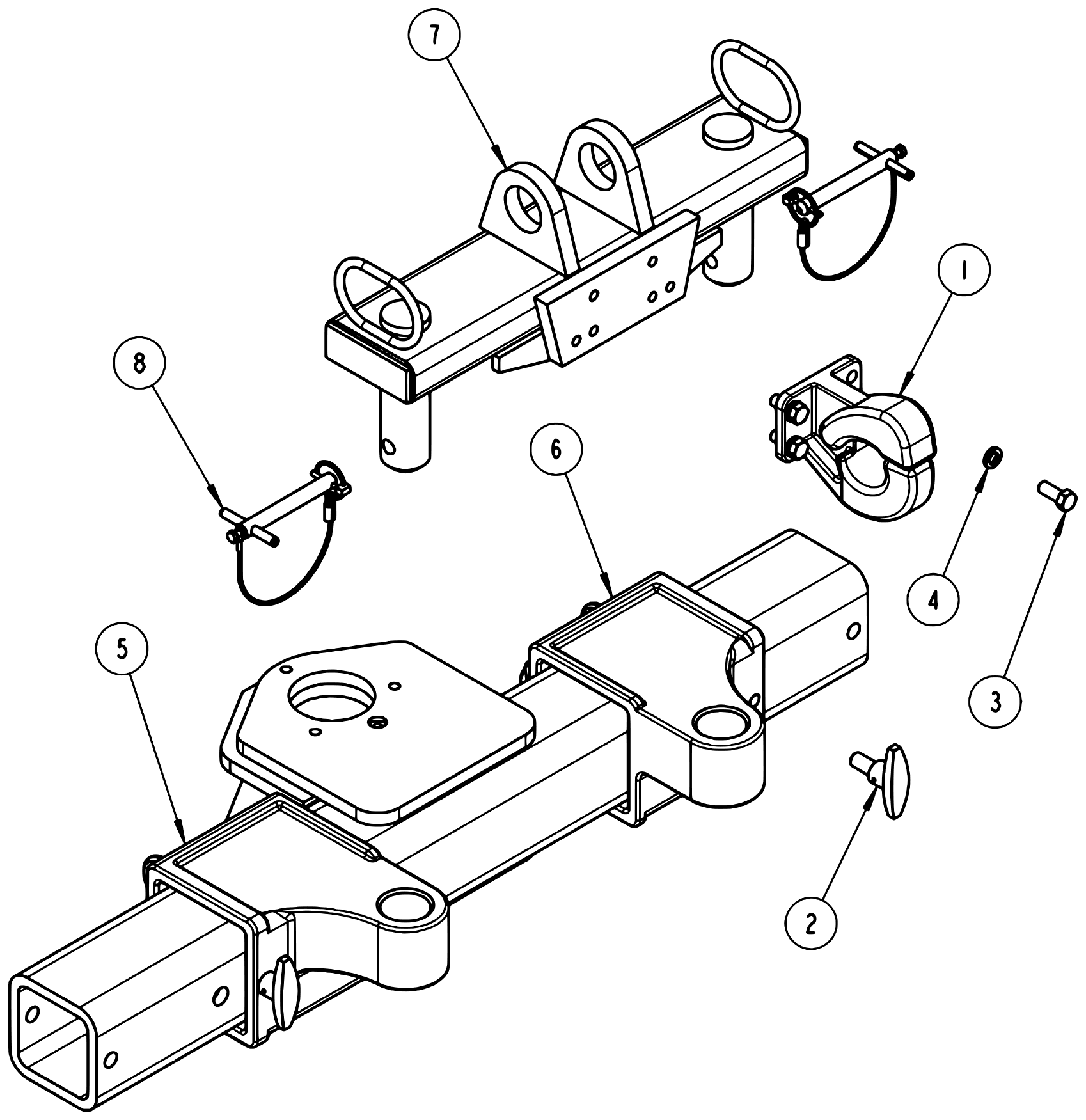 Vulcan V-100 (2013 manual) Pintle Hook Adapter diagram