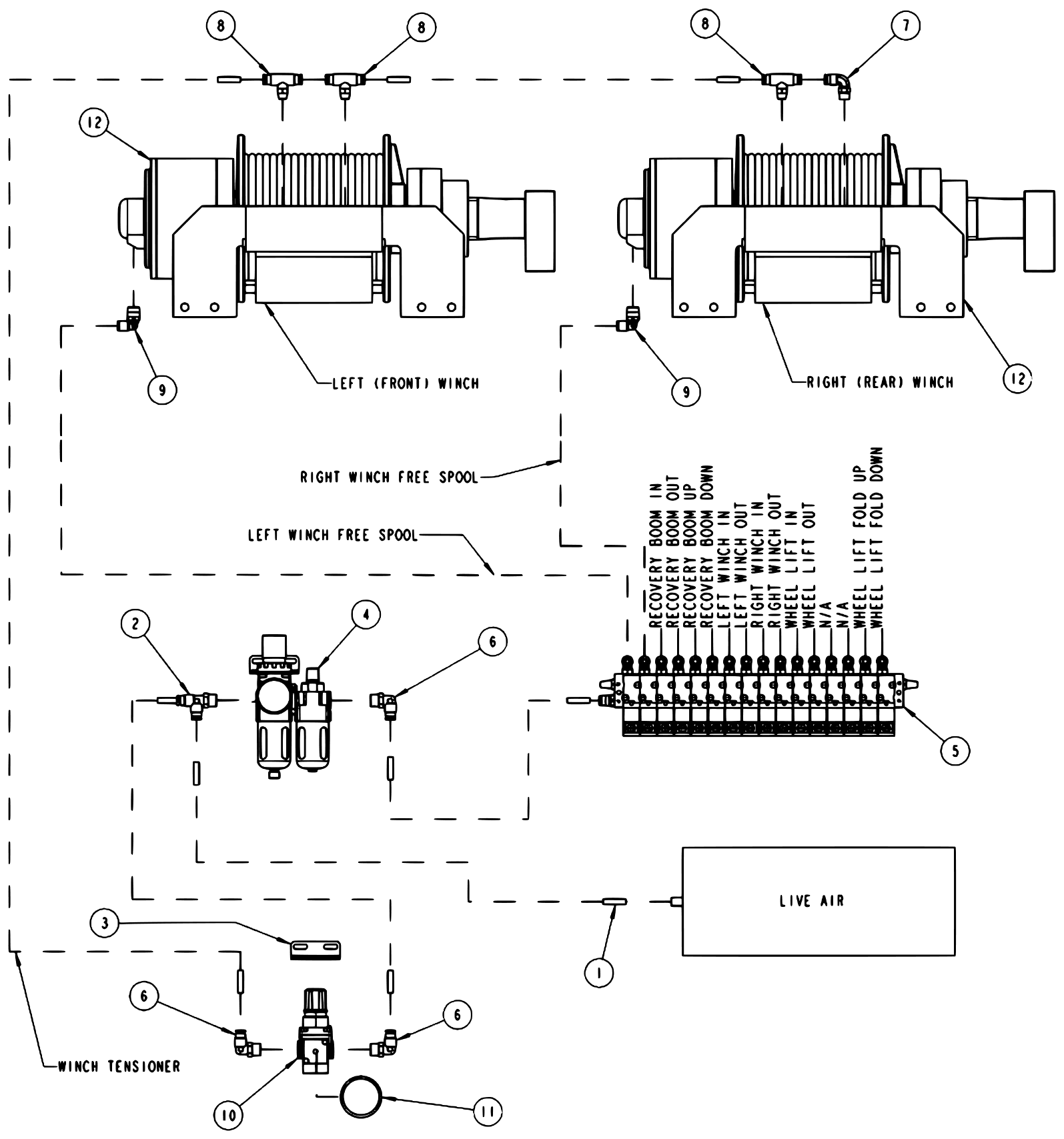 Vulcan V-100 (2013 manual) Air System diagram