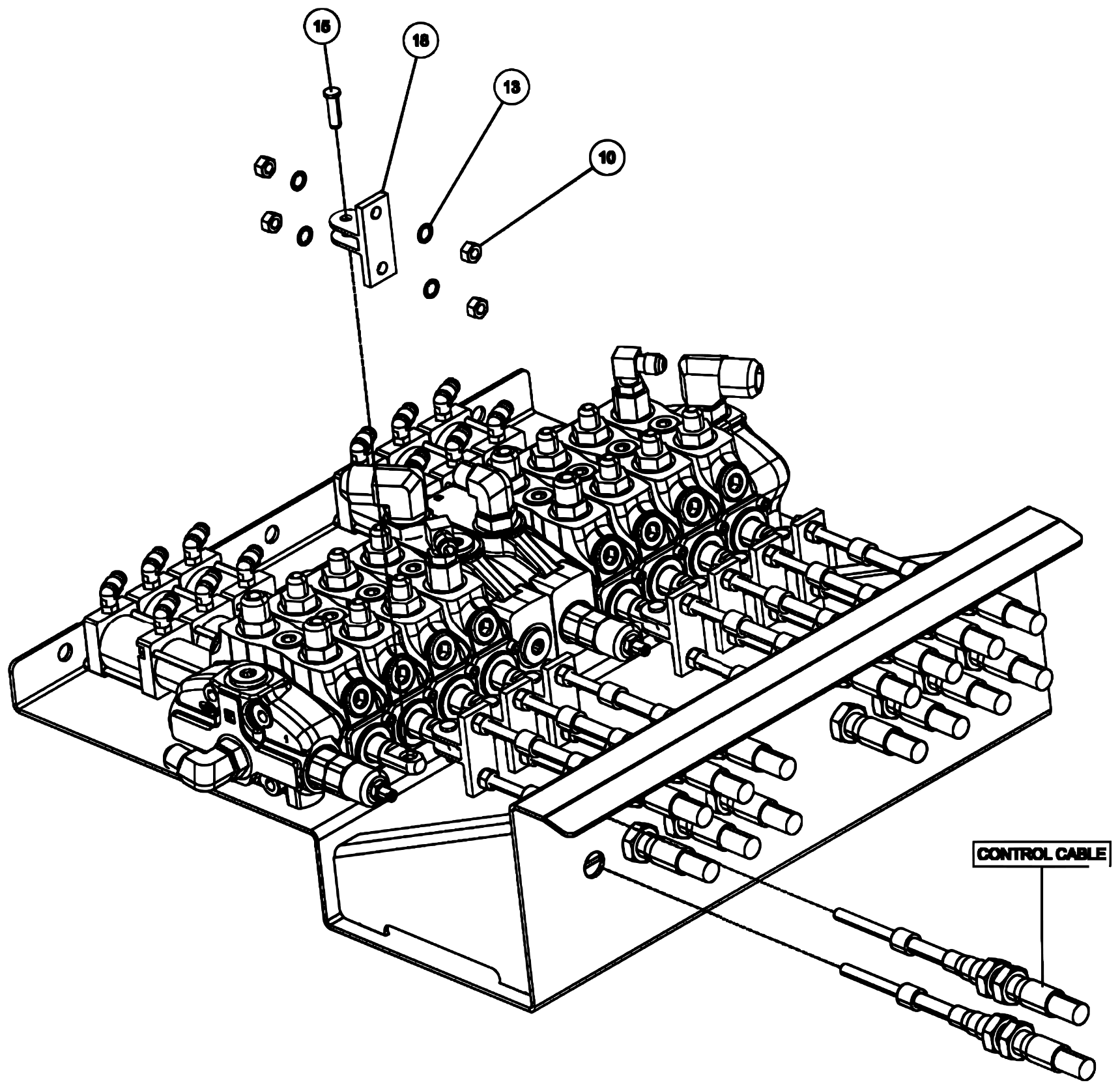 Century 3212 Gen 2 (2020 manual) 0911950, Valve Assembly Walvoil 3212/V30 – View 1 of 5 diagram (view 4 of 5)