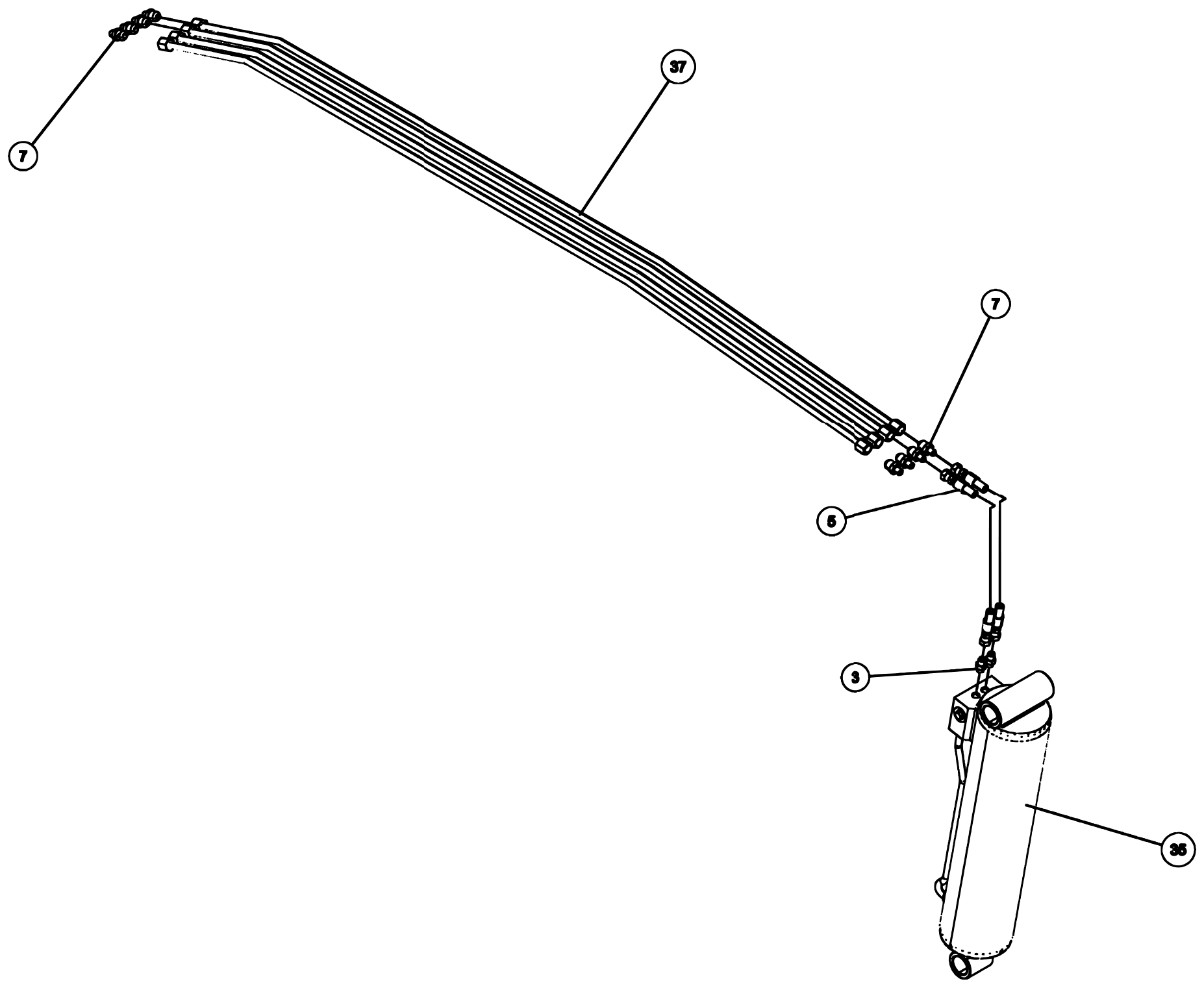 Century 3212 Gen 2 (2020 manual) 0911730, 3212/V30 Long Tower Boom Assembly – View 1 of 6 diagram (view 5 of 6)