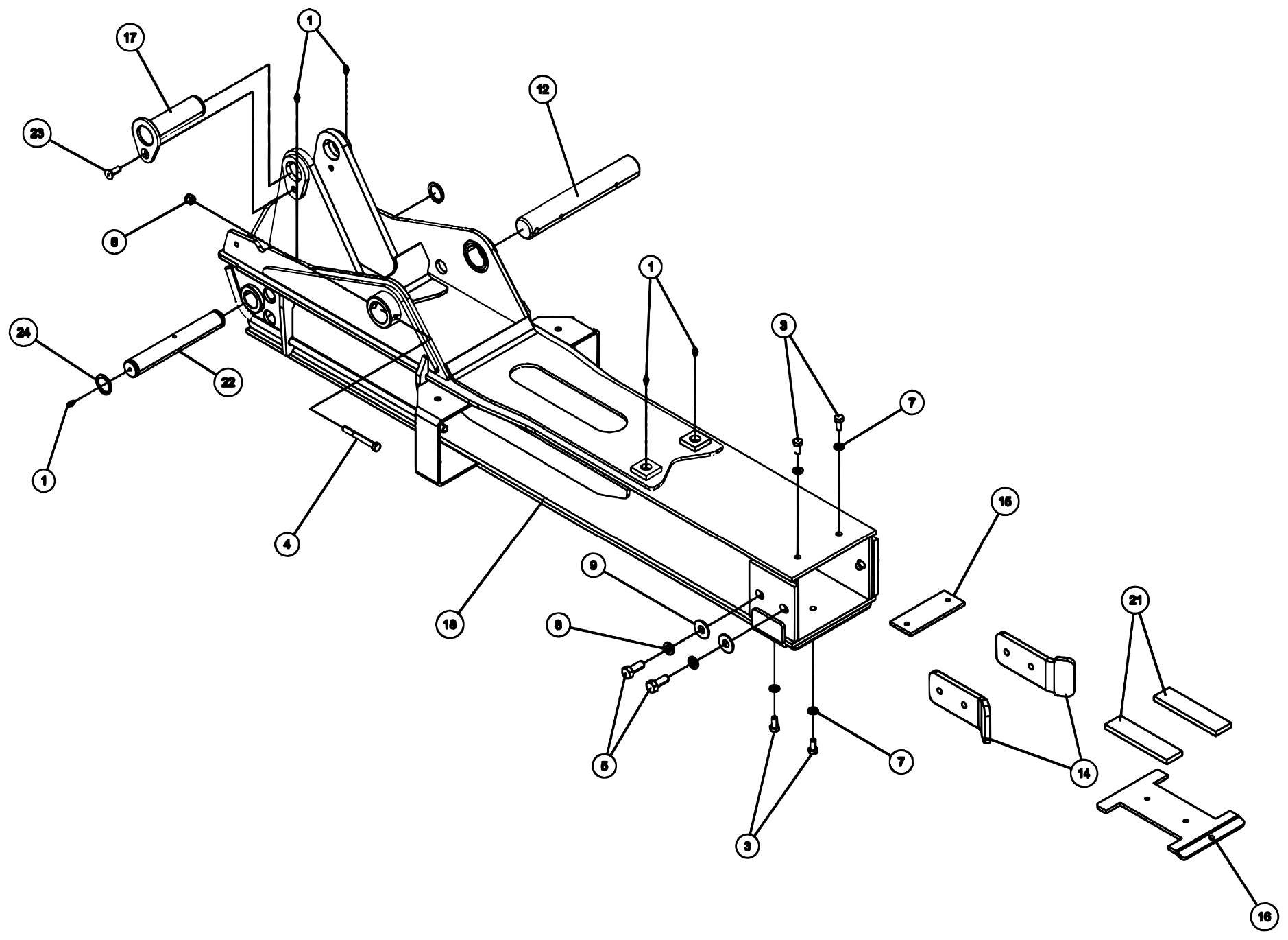 Century 3212 Gen 2 (2020 manual) 0911841, 3212/V30 GEN2 Underlift Boom Assembly – View 1 of 3 diagram (view 2 of 3)