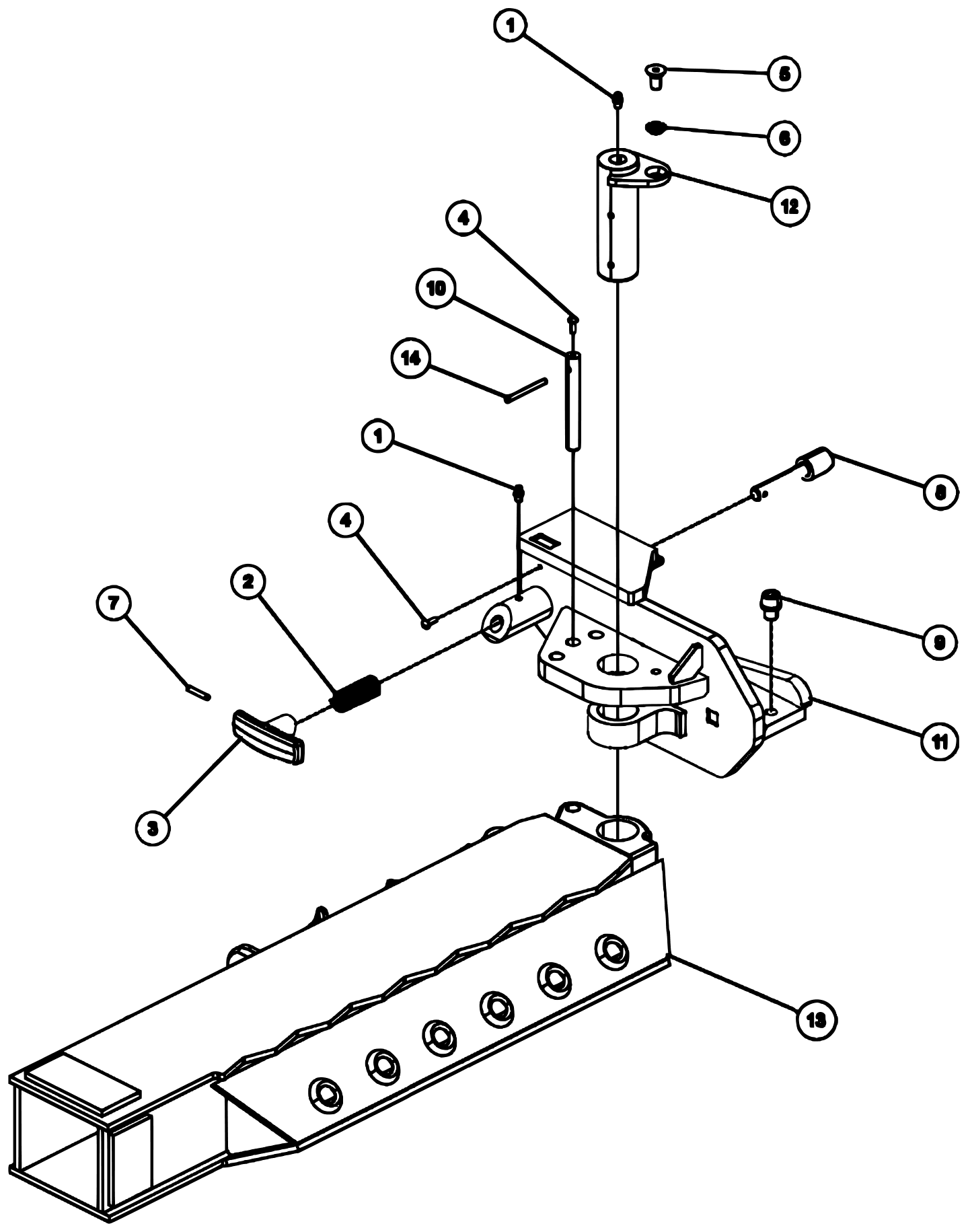 Century 3212 Gen 2 (2020 manual) 0910321, RH Pivot Crosstube diagram