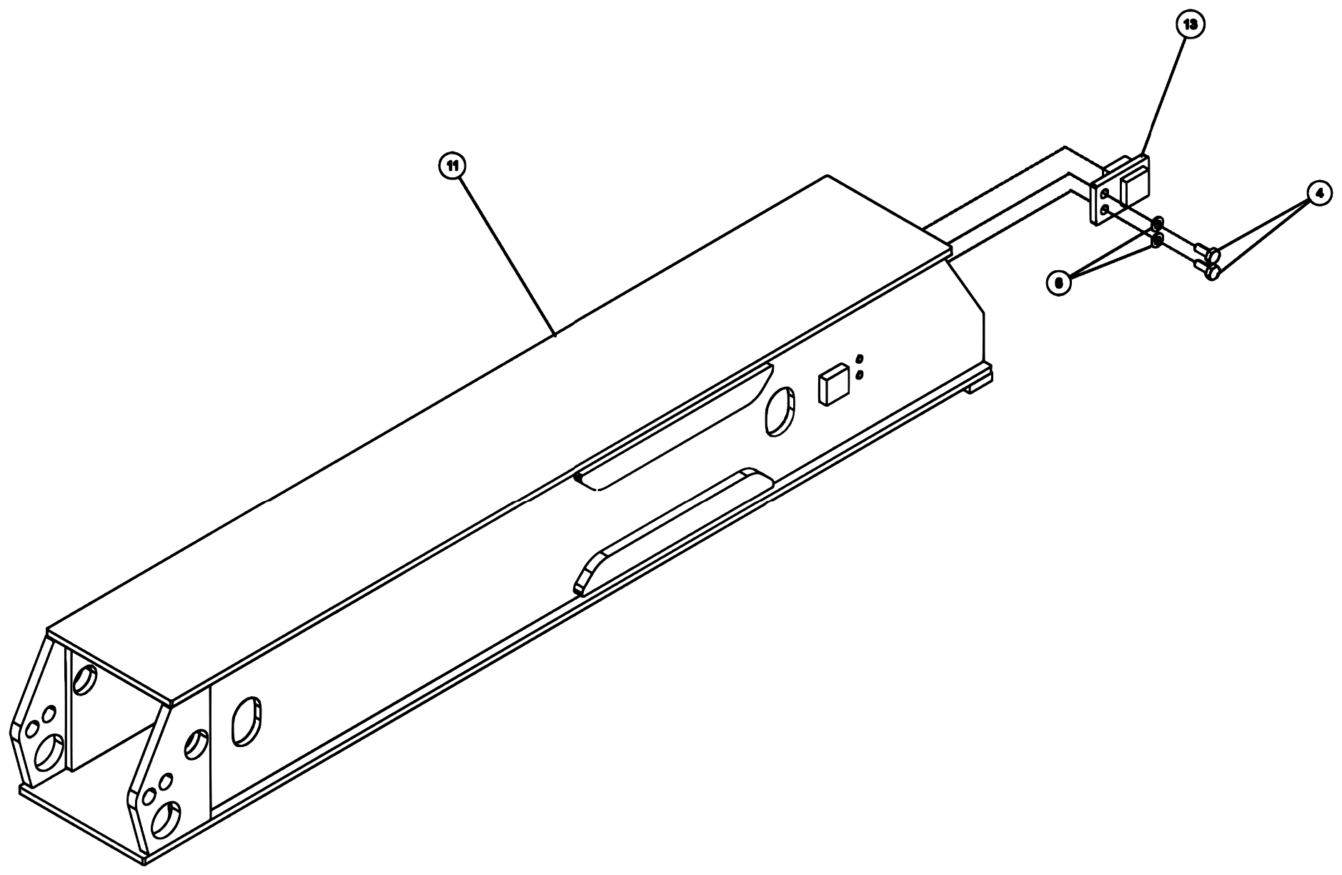 Century 3212 Gen 2 (2020 manual) 0911461, LH Rear Outrigger Assembly 3212/V30 – View 1 of 4 diagram (view 1 of 4)