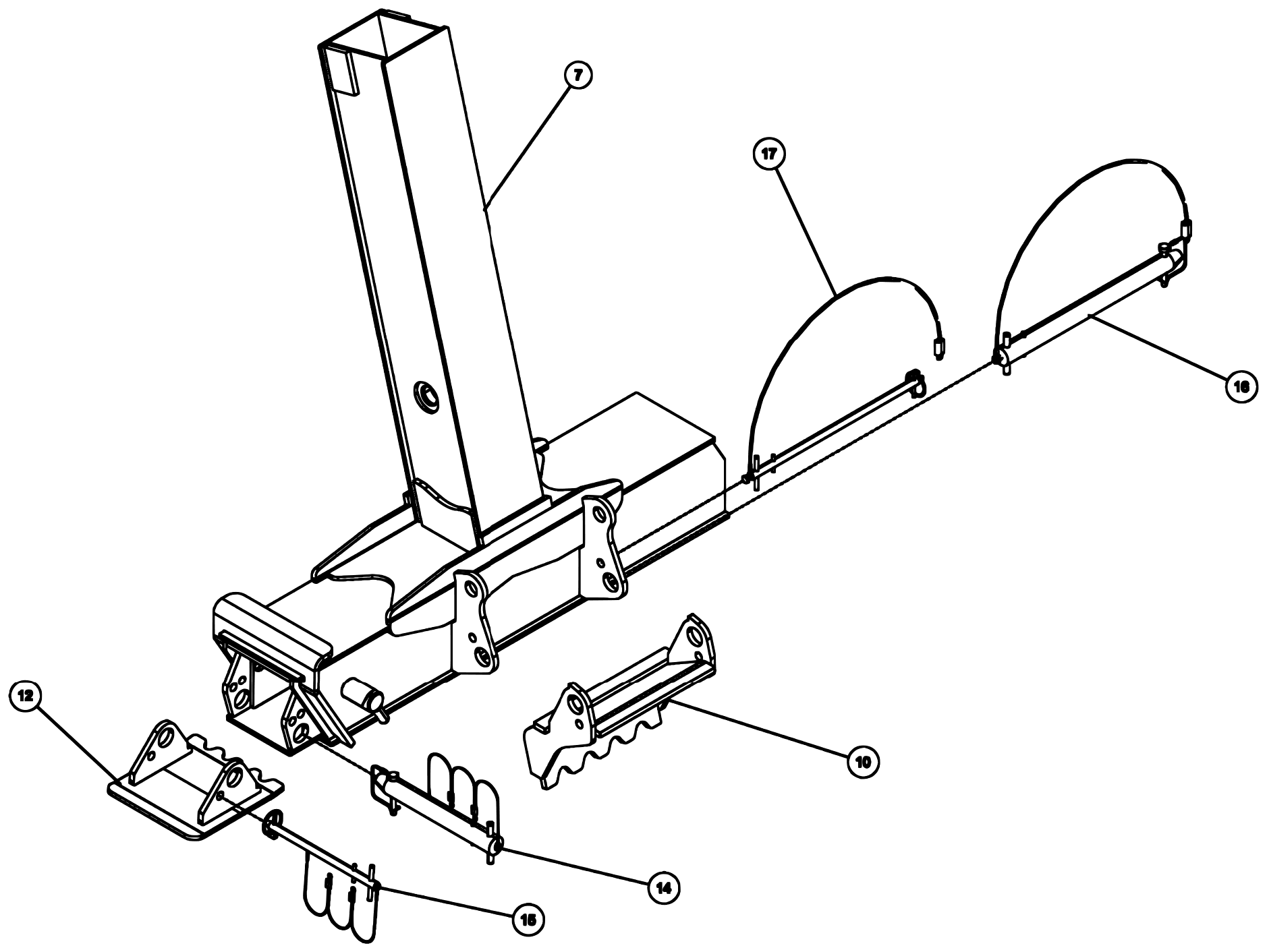 Century 3212 Gen 2 (2020 manual) 0911461, LH Rear Outrigger Assembly 3212/V30 – View 1 of 4 diagram (view 2 of 4)